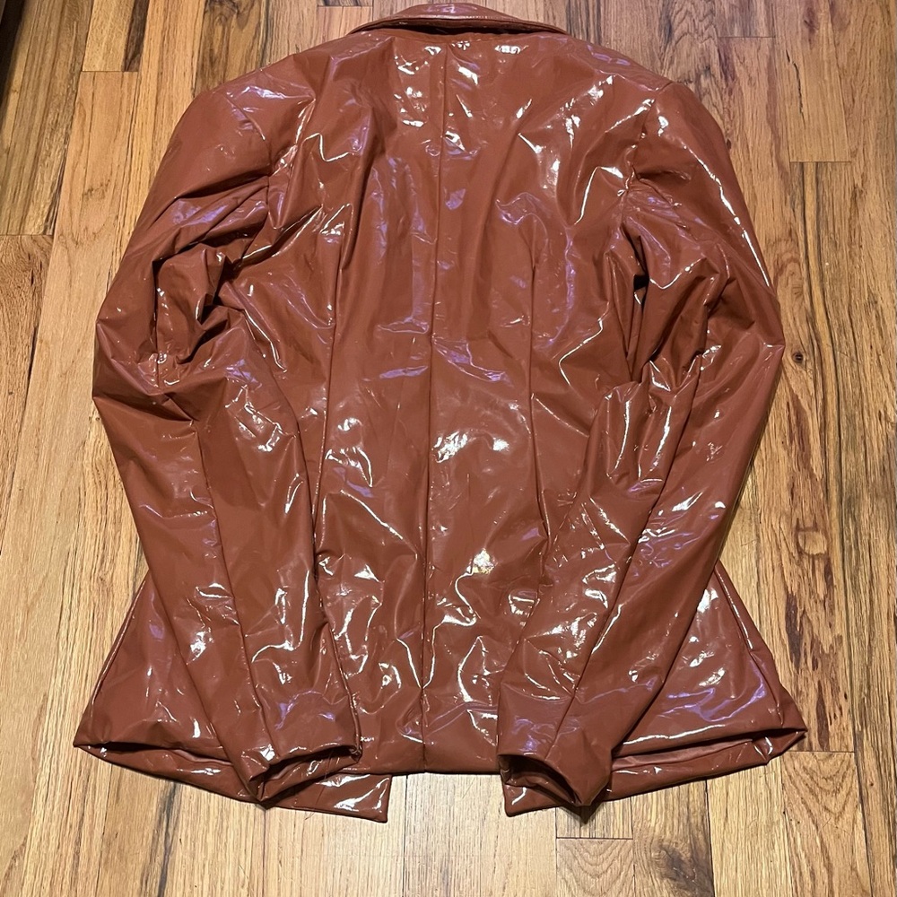 PrettyLittleThing Brown Blazer Jacket Size 8 - Picture 4 of 8